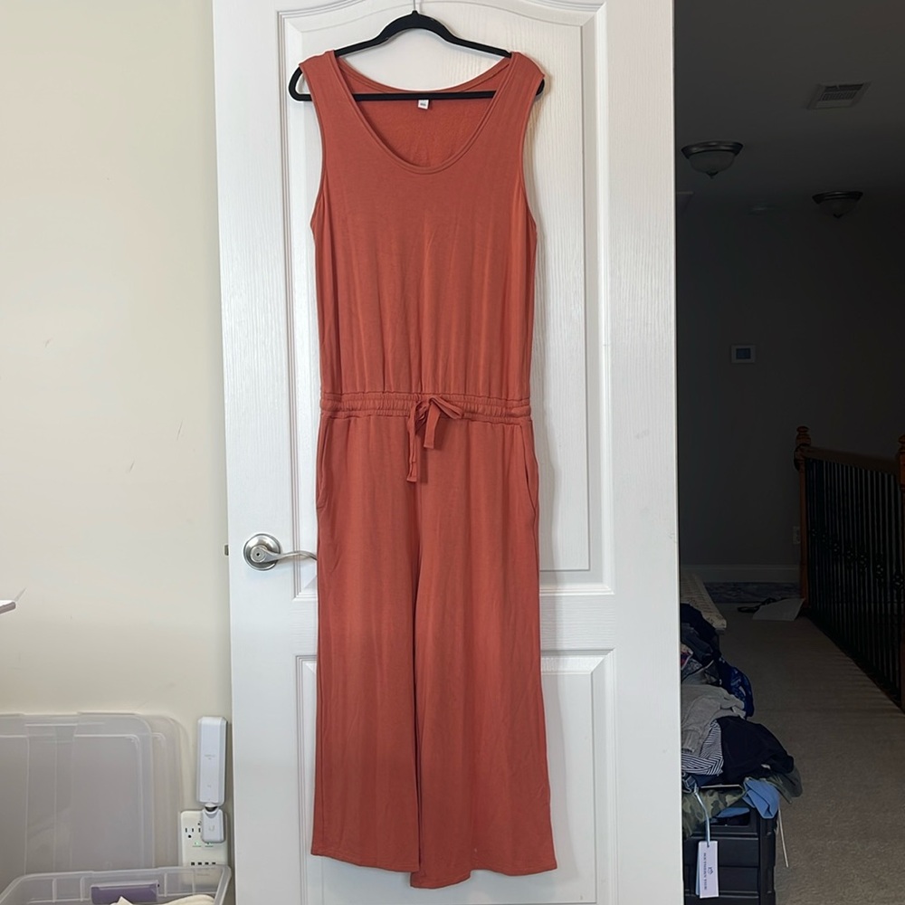 Daily Ritual Soft Knit Jumsuit Romper Orange Size Large